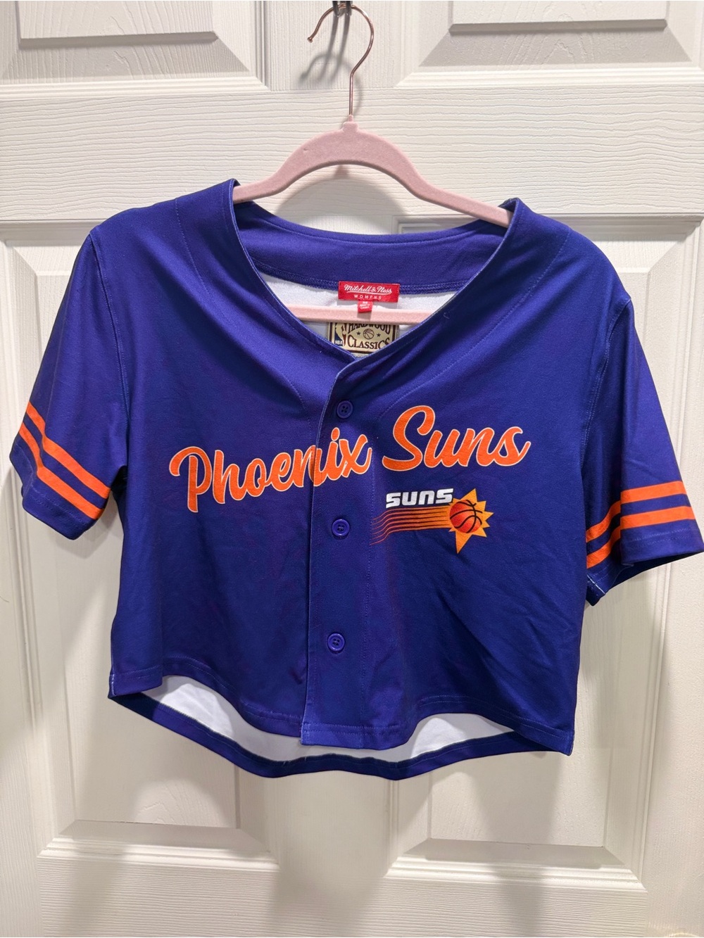 Mitchell Ness Phoenix Suns Cropped Baseball Jersey Medium Hardwood Classics - Picture 2 of 7